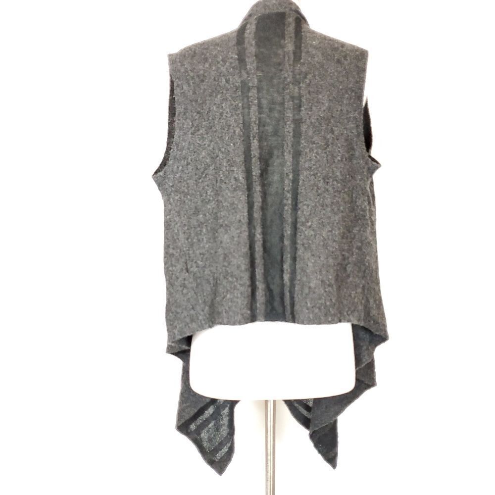 Banana republic southwestern Wool Boho Waterfall Gray black striped Navajo - Picture 9 of 9